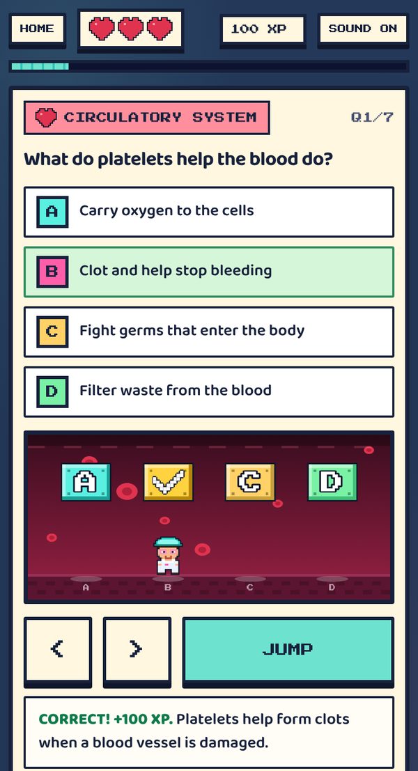 Bio Bump correct answer with a short explanation